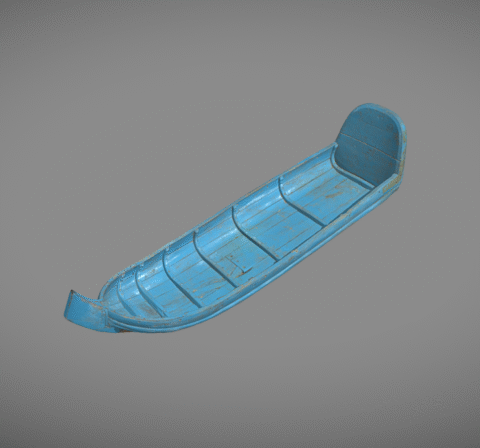 puinen ahkio, sininen