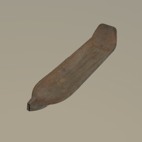 Ahkion jonka runko on koverrettu yhdestä puusta