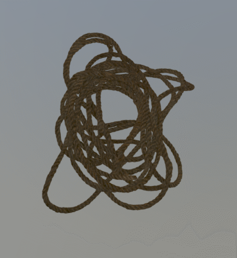 juuresta valmistettu köysi