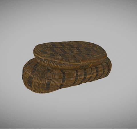 juurista ommeltu rasia